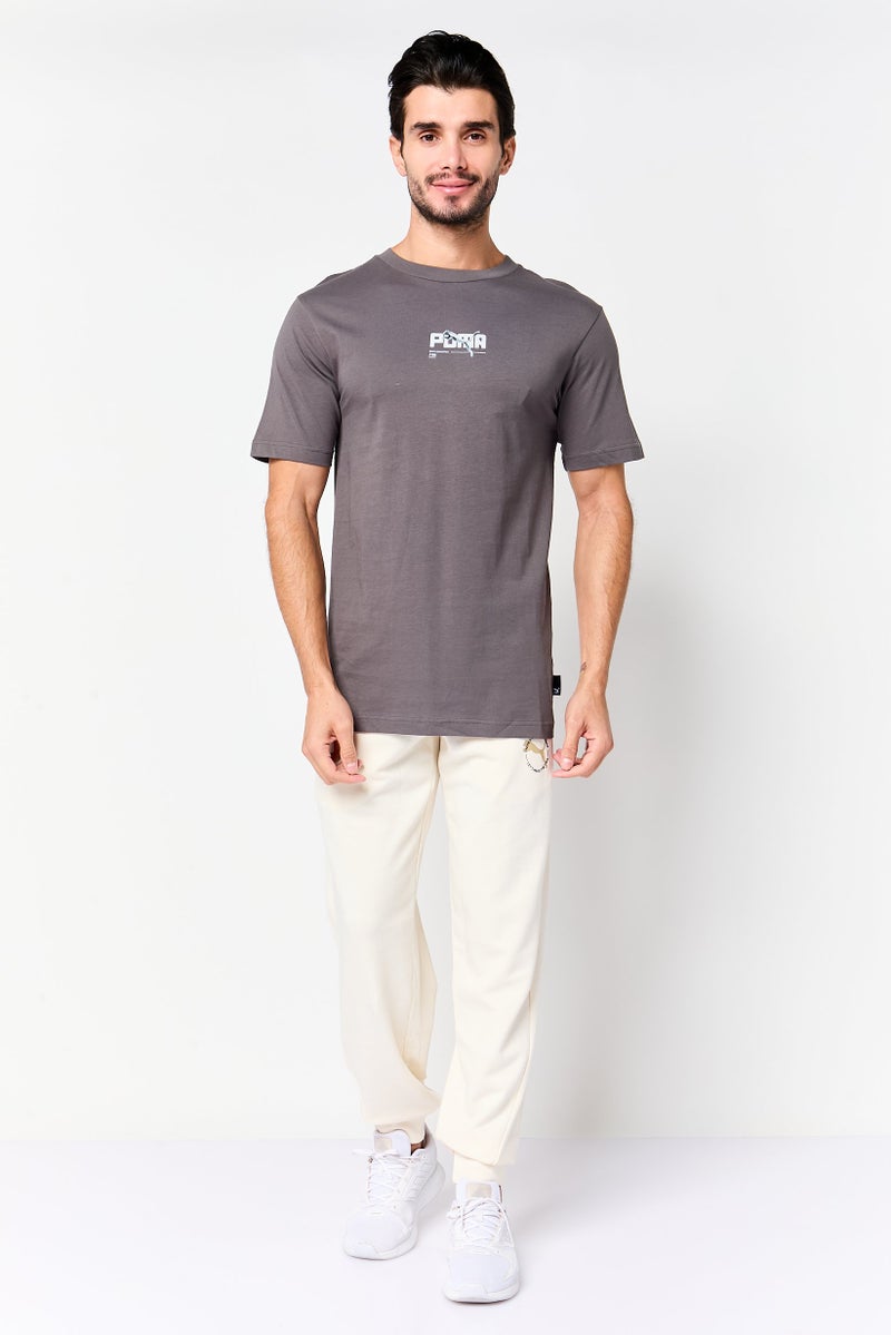 PUMA Men Relaxed Fit Short Sleeve Outdoor T-Shirt, Dark Grey - Image 2